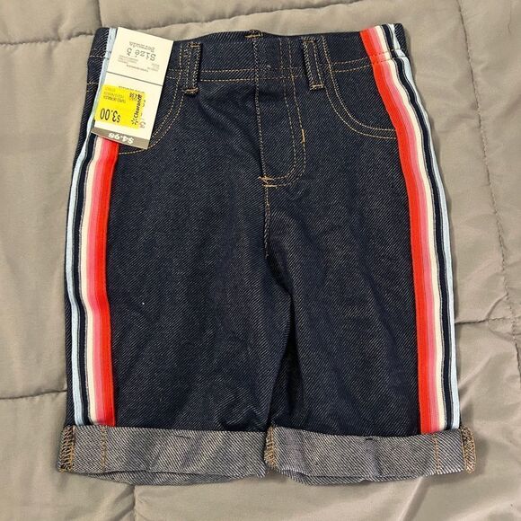 Nwt Girls size 5 striped shorts - Picture 1 of 3